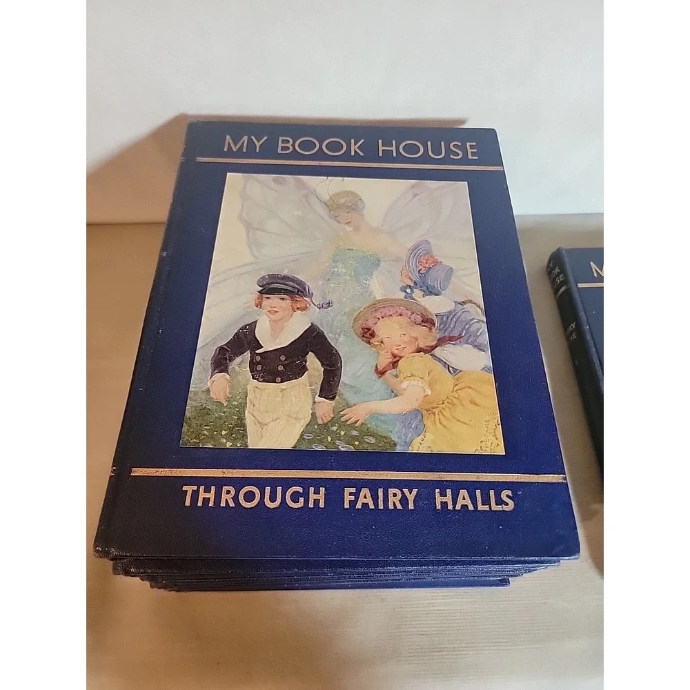 Olive Beaupre Miller My Book House Hardcover Set of 6 Blue Faux Leather Good